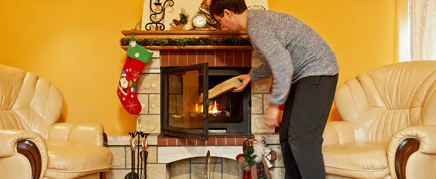 Rusted Metal Fireplace Restoration in Phelan, California
